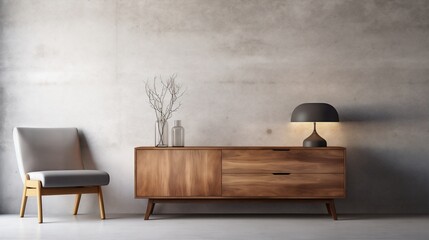 Modern Indoor Living: Minimalist Elegance in a Wood-Finished Room