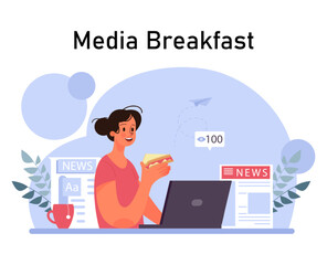 Media. Character producing or consuming the content in mass media.