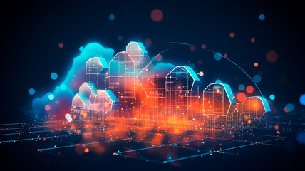 digital cloud technology concept