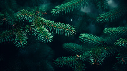 Fototapeta na wymiar spruce tree with green needles