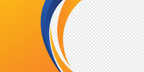 blue and orange curve background. vector illustration