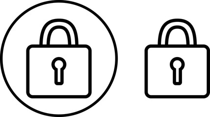Padlock Webpage User Interface Icon In Thin Line Style - stock illustration