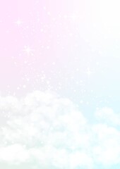 Pastel sky and stars fantasy background.