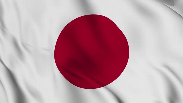 Japan Waving Flag Realistic Animation Video