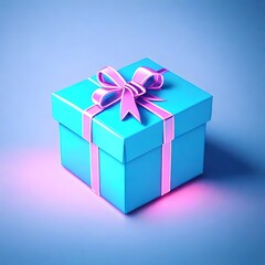 Obraz premium gift box with ribbon, Generative AI