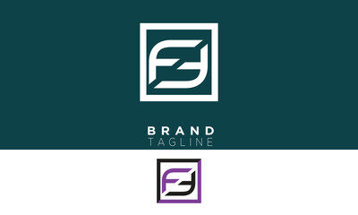FZ Alphabet letters Initials Monogram logo 