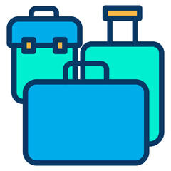 Lineal color Luggage icon