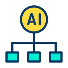 Lineal color Ai hierarchy icon