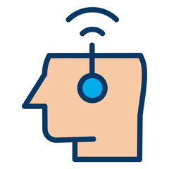 Lineal color Brain power icon