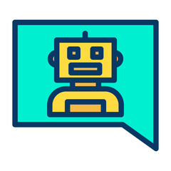 Fototapeta premium Lineal color Real Estate Chat icon
