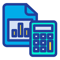 Lineal color Analytics documents icon