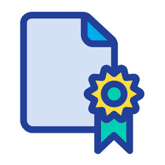 Lineal color Award document icon