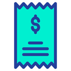 Lineal color Dollar Statement icon