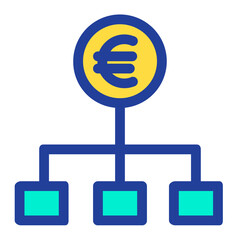 Lineal color Euro Flow icon