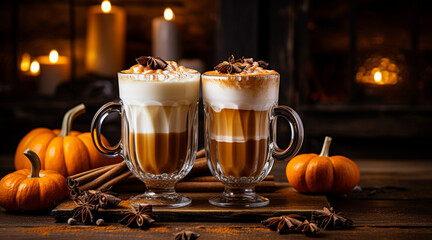 pumpkin, spice, latte, coffee, halloween, autumn, cafe, jack o lantern, whipped cream, leaves falling, autumn leaves