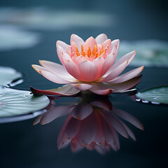 white water lily and lotus created with Generative Ai