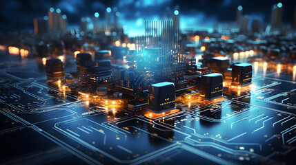 Digital technology backdrop: Cloud computing, Business Intelligence, global network, data analysis, computer programming, software development, and internet technology 