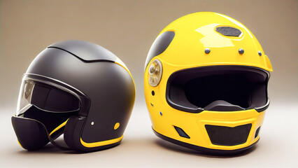 motorcycle helmet isolated on black