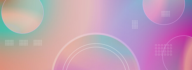 Colorful pastel background. Yellow, green, purple and pink. Background in glassmorphism style with empty space. The circle color gradation greats for wallpapers, banners, birthday invitations. - obrazy, fototapety, plakaty