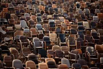 rows of chairs. Generative AI
