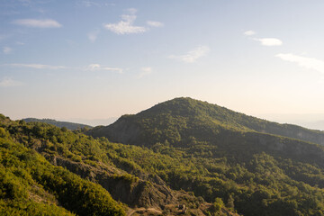 Beautiful mountains with gentle hills in Albania