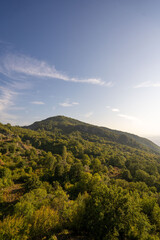 Beautiful mountains with gentle hills in Albania