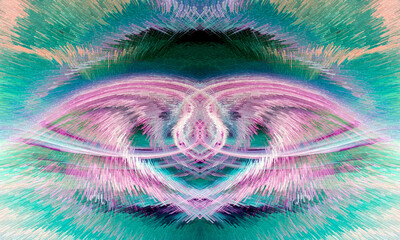 Vibrant fractal world. Neon glows, seamless textures, abstract patterns. Versatile for web, decor, packaging. Watercolor-style abstraction. Floral Effect Extruded Cubes Art Web Background