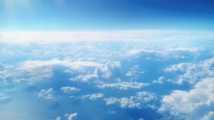 capturing the stunning aerial view of clouds over a deep blue ocean generative ai