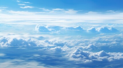 Fototapeta premium capturing the stunning aerial view of clouds over a deep blue ocean generative ai