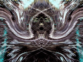 Obraz premium Abstract Symphony: Vibrant Brush Strokes, Extruded Cubes, Contemporary Canvas - Perfect for Modern Design, Artistic Visual Projects & Creative Endeavors