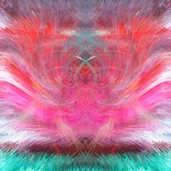 Abstract Symphony: Vibrant Brush Strokes, Extruded Cubes, Contemporary Canvas - Perfect for Modern Design, Artistic Visual Projects & Creative Endeavors