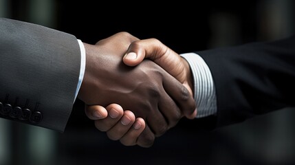 a handshake between business partners after reaching a successful agreement generative ai