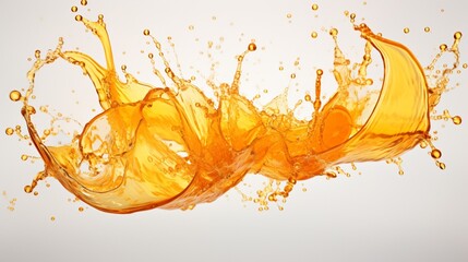The energy and vibrancy of orange juice in mid-splash. 