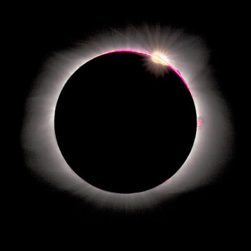 Baily's Beads & Solar Flares during the Total Solar Eclipse from Alcoa Tennessee