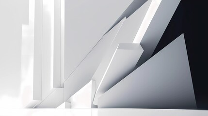 Black and White Minimalistic abstract architecture concept Generative AI