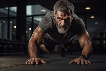 Obraz premium man doing push ups