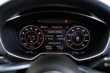 Modern digital display speedometer