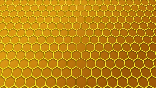 yellow hexagonal bee hive texture