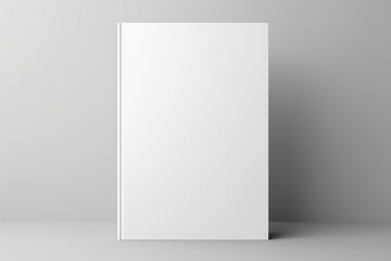 Blank white mockup of a softcover book cover. Generative AI - obrazy, fototapety, plakaty