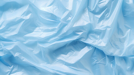 Obraz premium Wrinkled blue plastic texture. Concept of sustainability. Background.