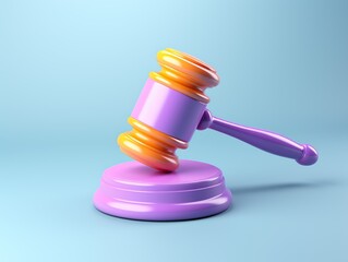Gavel isolated, Bright color, Generative AI