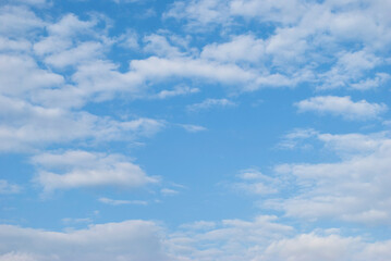 cirrus clouds in the blue sky