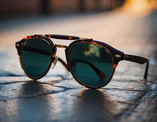 Fototapeta na wymiar modern designer sunglasses. generative ai