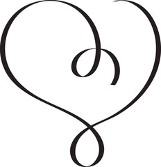 Calligraphy Heart Icon