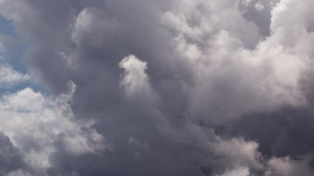 Speedy Drift Of Cloud Formation Fading Into Black
