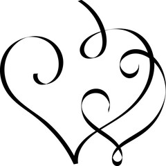 Calligraphy Heart Icon