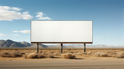 Empty advertising spaces, billboards by the road. Ai generative