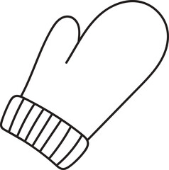 Winter Glove Outline