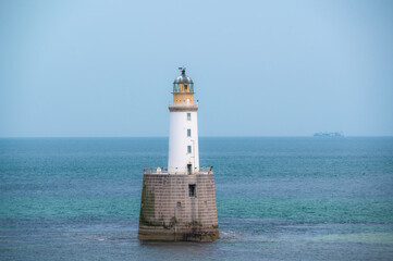 Fototapeta na wymiar Beautiful Rattray Head Lighthouse, Scottish Highlands, Scotland