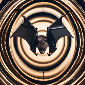 A breakdancing bat in breakdance attire, spinning on its head with style4